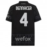 Günstige Fußballtrikots AC Mailand Ismael Bennacer 4 Fourth trikot 2023-24 Schwarze Kurzarm